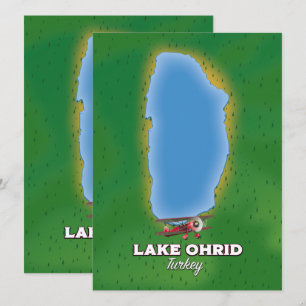 Carte du lac d'Ohrid Turquie