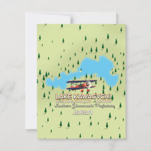 Carte du lac Kawaguchi Fujikawaguchiko & Minobu Ja