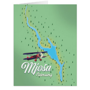carte du lac Mjøsa en Norvège