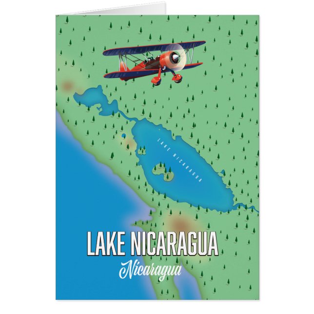Carte du lac Nicaragua, Nicaragua (Devant)
