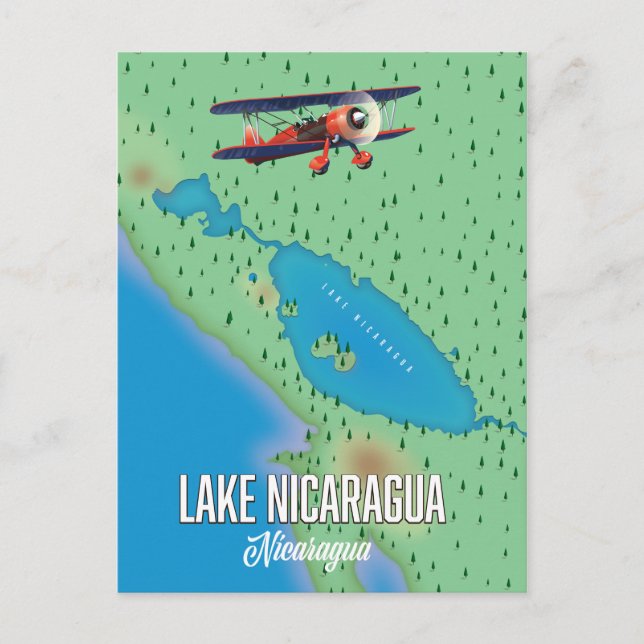 Carte du lac Nicaragua, Nicaragua (Devant)