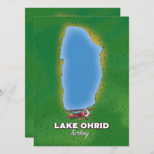 Carte du lac Ohrid Turquie