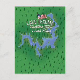 Carte du lac Texoma USA.