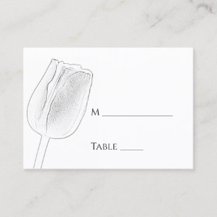 Carte du lieu de mariage de printemps de Tulip Ske