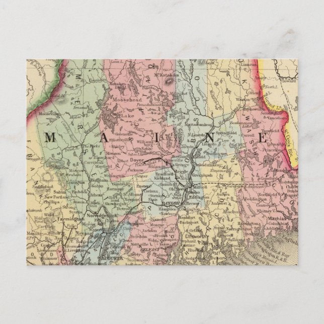 Carte du Maine par Mitchell (Devant)