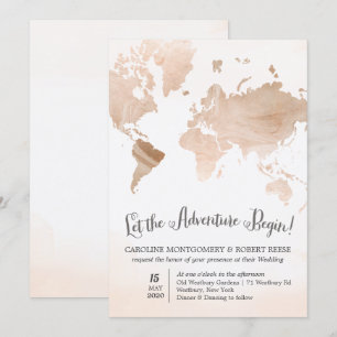 Carte du marbre d'aquarelle Faire-part de mariage 