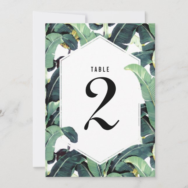 Carte du Mariage de plantation tropicale (Devant)