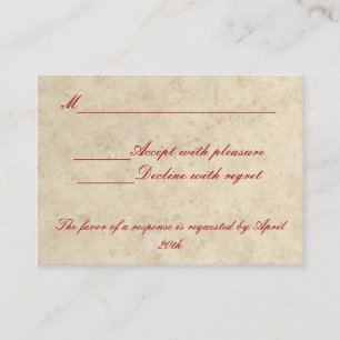 Carte du mariage RSVP - d'amour amour toujours