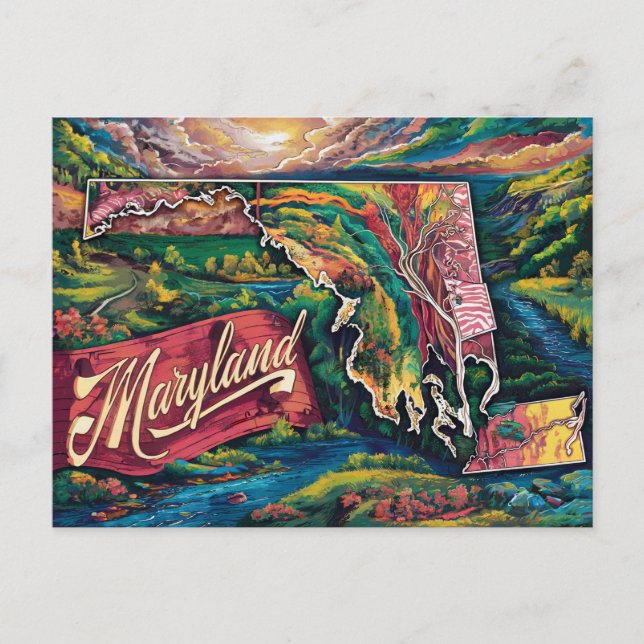 Carte du Maryland (Devant)