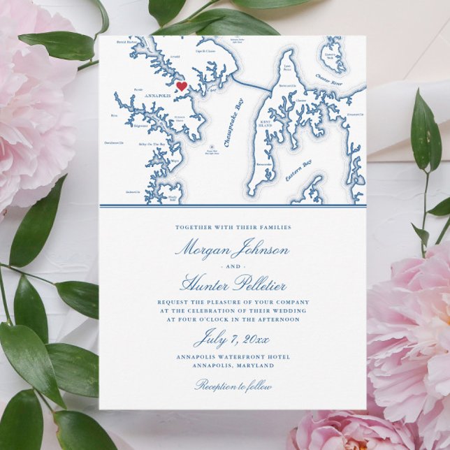 Carte du Maryland d'Annapolis Élégant Mariage de l (Créateur téléchargé)