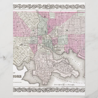 Carte du Maryland de Baltimore