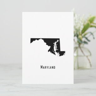 Carte du Maryland - Noir et blanc Carte du Marylan