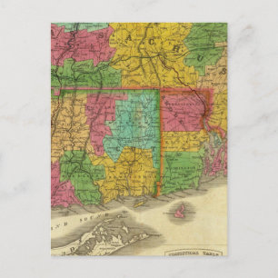 Carte du Massachusetts et du Connecticut