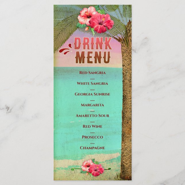 Carte du menu boissons Hot Havana Nights (Devant)