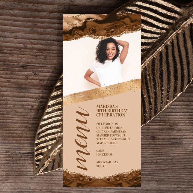 Carte du menu de photos Agate Brown (Créateur téléchargé)