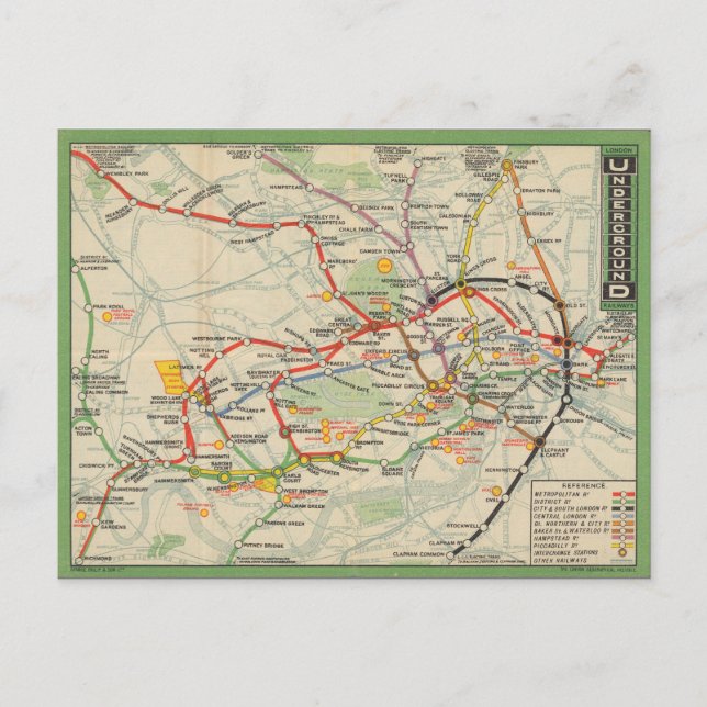 Carte du métro de Londres (Devant)