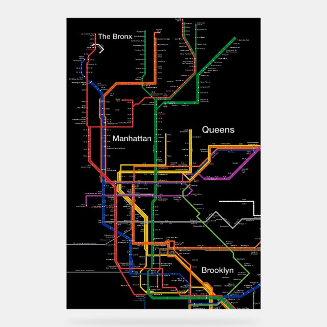 Carte du métro NY-City (Recto)