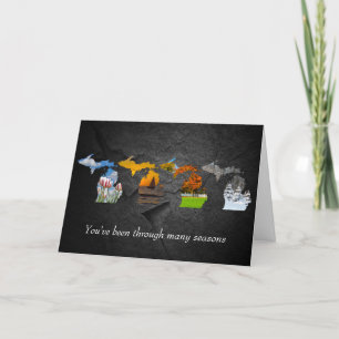 Carte du Michigan Four Seasons Anniversary Card