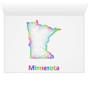 Carte du Minnesota d'arc-en-ciel