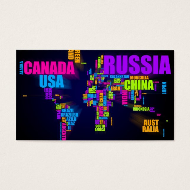 Carte du monde (Devant)