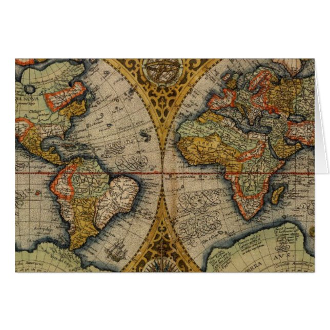 Carte du monde 1590 (Devant horizontal)