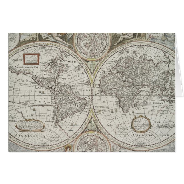 Carte du monde | 1676 (Devant horizontal)
