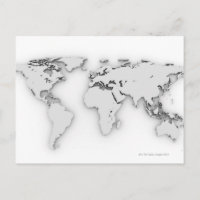 Carte du monde 3D, image générée par ordinateur