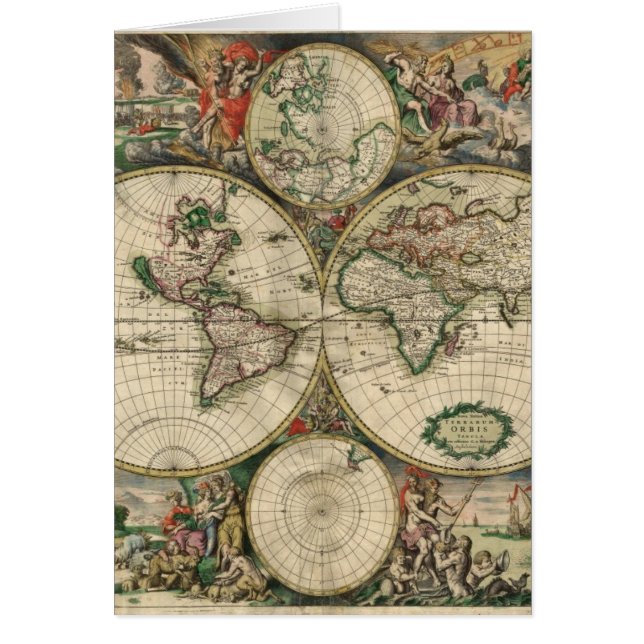 Carte du monde à partir de 1689 (Devant)