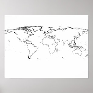 Carte du monde affiche