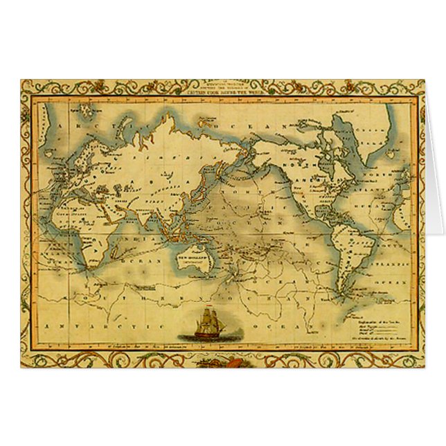 Carte du monde antique (Devant horizontal)
