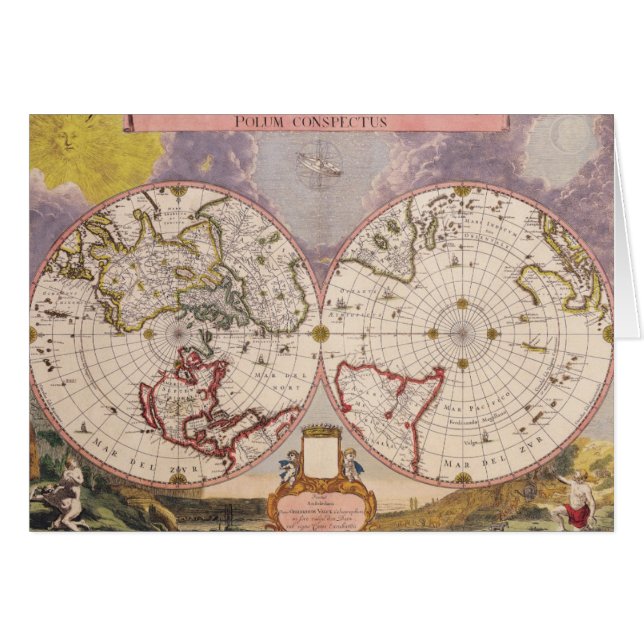 Carte du monde antique (Devant horizontal)