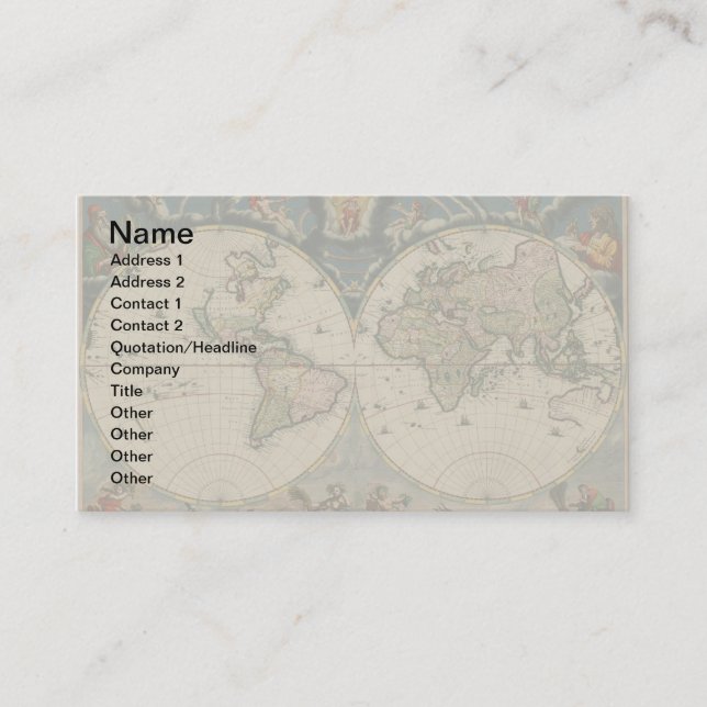 Carte du monde antique : Art de la cartographie hi (Devant)