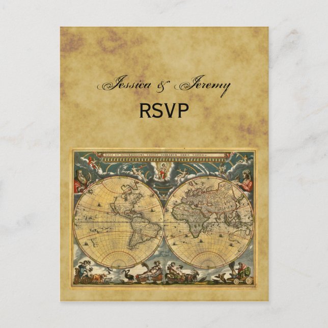 Carte du monde antique, BG perturbé RSVP (Devant)
