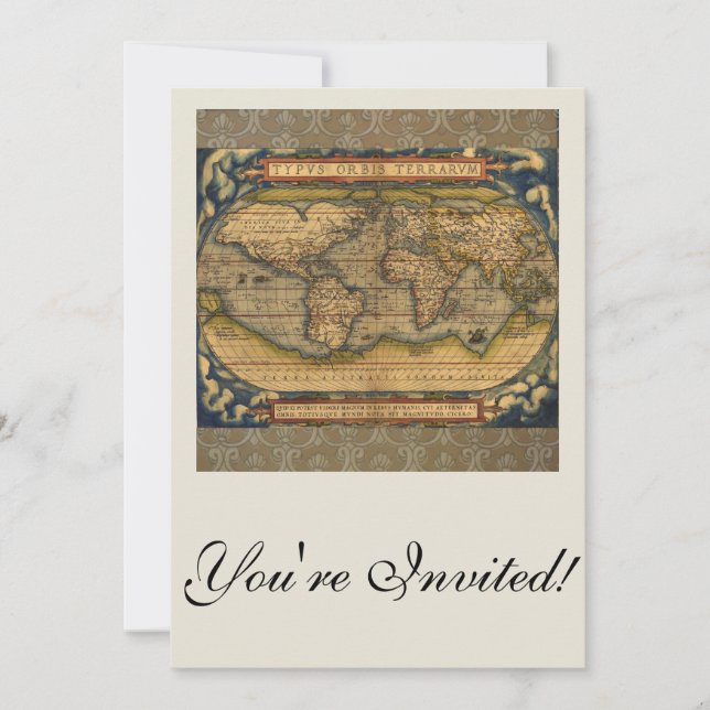 Carte du monde Antique Ortelius Europe Voyage (Devant)