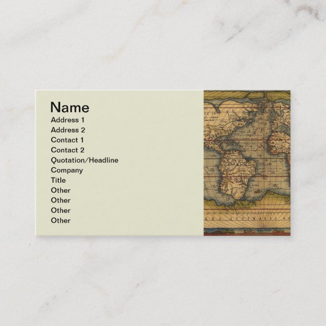 Carte du monde Antique Ortelius Europe Voyage (Devant)