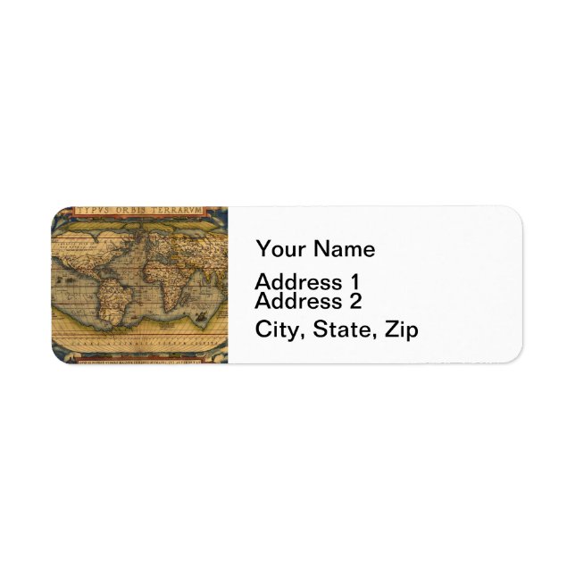 Carte du monde Antique Ortellius Europe Voyage (Devant)