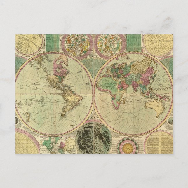 Carte du monde antique par Carington Bowles, vers  (Devant)