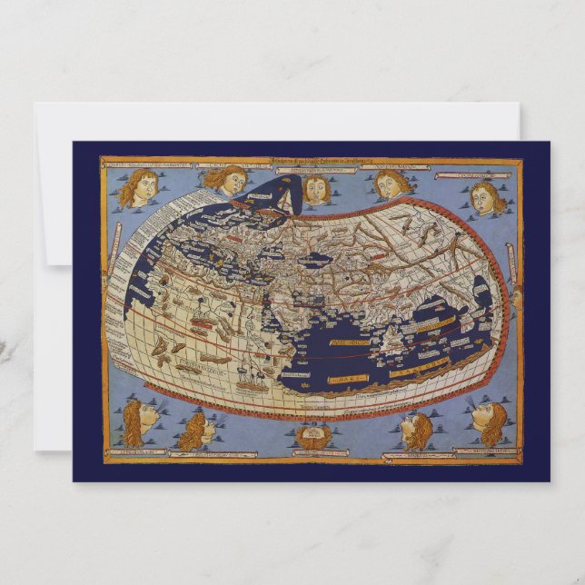 Carte du monde antique Ptolémée, Johannes d'Arnshe (Devant)