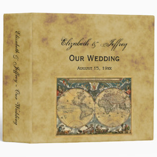 Carte du monde antique Trouvé BG Mariage Classeur