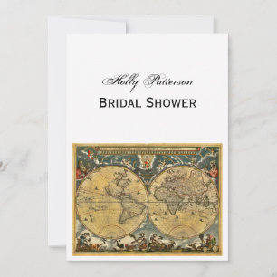 Carte du monde antique, White BG V Fête des mariée