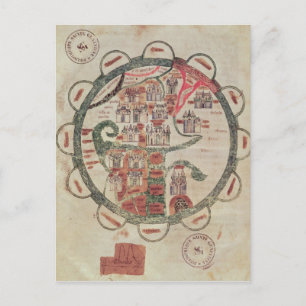 Carte du monde avec Jérusalem au centre