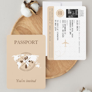 Carte du monde Baby shower des filles de voyage Be
