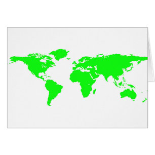 Carte du monde blanc vert