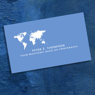 Carte du monde bleu caraïbe