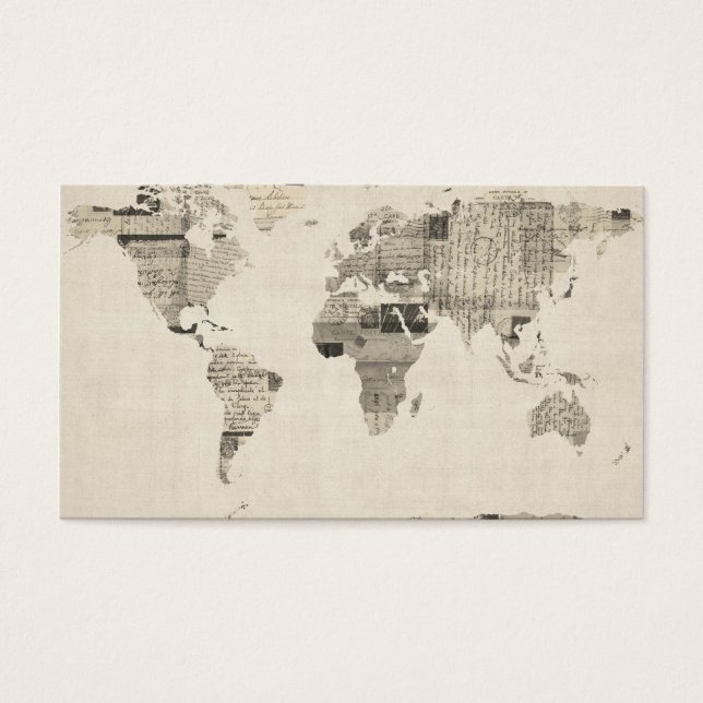 Carte du Monde Carte des Anciennes Cartes Postales (Devant)
