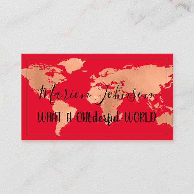 Carte du monde Carte du monde Agence de voyage Red (Devant)