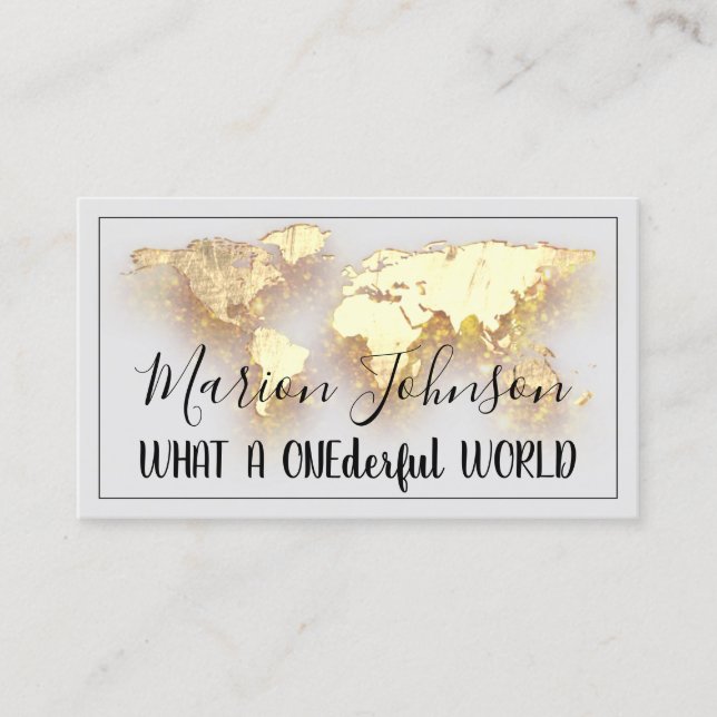 Carte du monde Carte Globe Travel Agency Gold QR G (Devant)