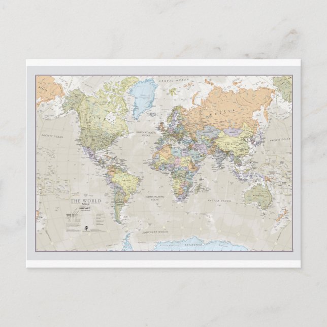Carte du monde classique (Devant)