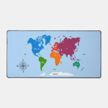 Carte du monde colorée