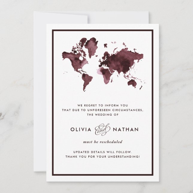 Carte du monde de Bourgogne| Annulation Mariage (Devant)